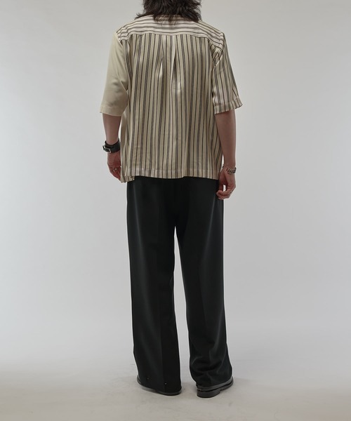 Lui's（ルイス）の「ライトウェイトエアリーZIPシャツ（シャツ/ブラウス・メンズ・ブラック/ブラック系その他/オフホワイト/ホワイト・M/S）」の8枚目の写真