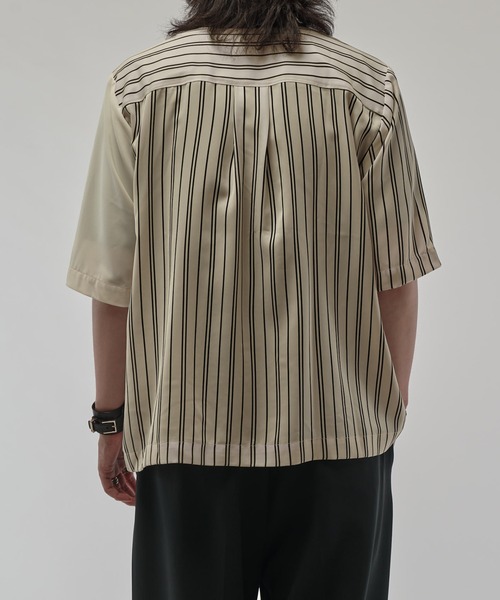 Lui's（ルイス）の「ライトウェイトエアリーZIPシャツ（シャツ/ブラウス・メンズ・ブラック/ブラック系その他/オフホワイト/ホワイト・M/S）」の5枚目の写真