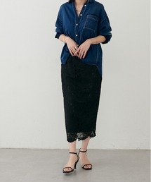 【LARUTA】<Web限定>フラワーレーススカート