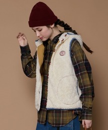 KRIFF MAYER Lady's Collection | 【軽い・暖かい】シャギーボアボタンフードベスト(ベスト)