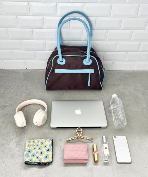 CLEA（クレア）の「ダブルジップボストンバッグ（ボストンバッグ・レディース・ブラック/ブラウン・FREE）」の3枚目の写真