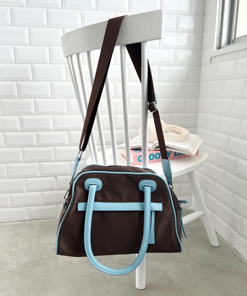 CLEA（クレア）の「ダブルジップボストンバッグ（ボストンバッグ・レディース・ブラック/ブラウン・FREE）」の7枚目の写真