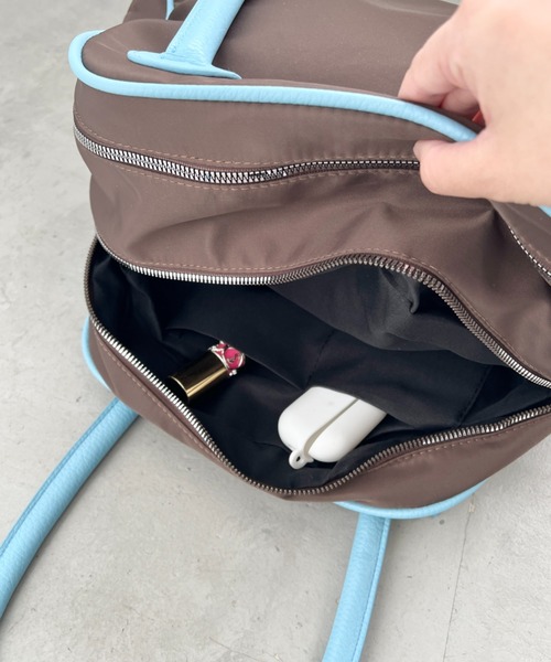 CLEA（クレア）の「ダブルジップボストンバッグ（ボストンバッグ・レディース・ブラック/ブラウン・FREE）」の13枚目の写真