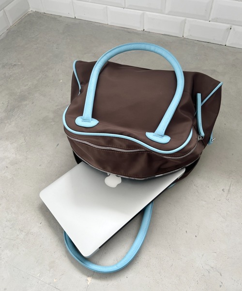 CLEA（クレア）の「ダブルジップボストンバッグ（ボストンバッグ・レディース・ブラック/ブラウン・FREE）」の8枚目の写真