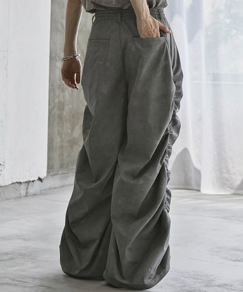 Spielio（シュピーリオ）の「【Spielio】Fade patterned shirred design pants/ フェード柄シャーリングデザインパンツ（その他パンツ・メンズ・グレー/ブラック/ホワイト・S/L/M）」の3枚目の写真