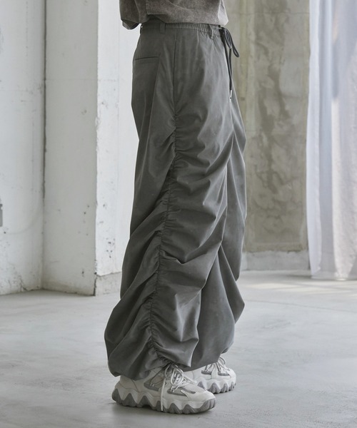 ヴィンテージ ワイド フレア スラックス グレー ヴィンテージ ワイド