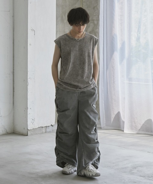 Spielio】Fade patterned shirred design pants/ フェード柄
