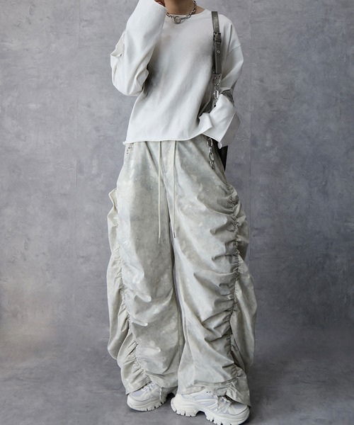 Spielio（シュピーリオ）の「【Spielio】Fade patterned shirred design pants/ フェード柄シャーリングデザインパンツ（その他パンツ・メンズ・グレー/ブラック/ホワイト・S/L/M）」の22枚目の写真