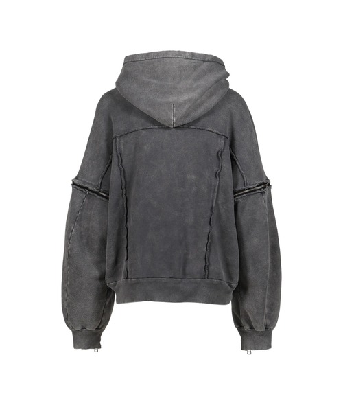 VIVAMUS(ヴィヴァムス)の「SPLIT SWEAT HOODIE(パーカー・レディース・グレー・OS)」の7枚目の写真