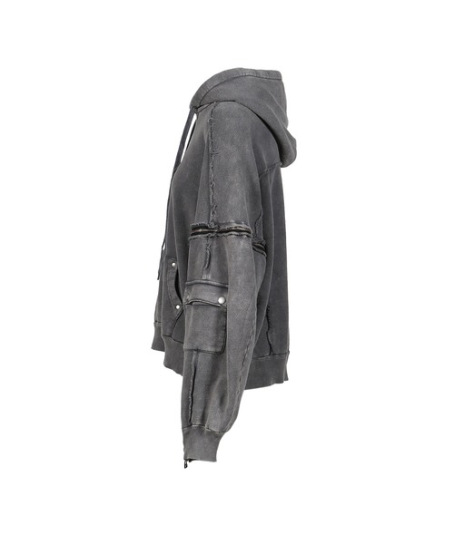 VIVAMUS(ヴィヴァムス)の「SPLIT SWEAT HOODIE(パーカー・レディース・グレー・OS)」の8枚目の写真