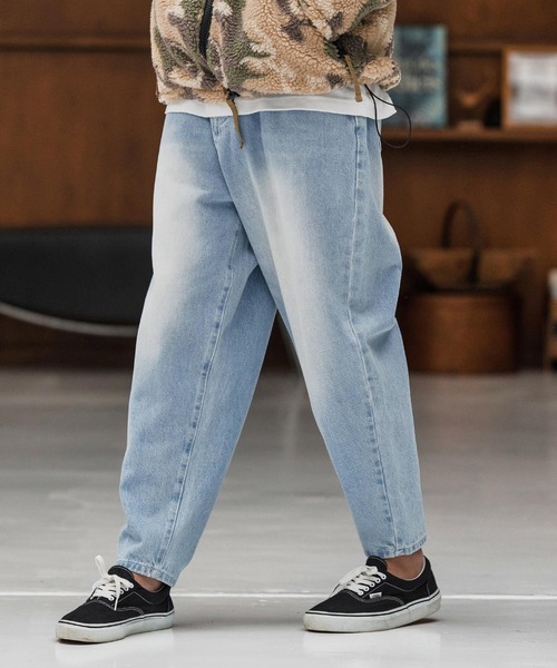CAMBIO（カンビオ）の「mp13857-Authentic Detail Denim Balloon Silhouette Pants デニムパンツ（デニムパンツ・メンズ・ダークインディゴブルー/ライトインディゴブルー・S/M/L）」の4枚目の写真
