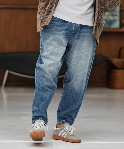 CAMBIO（カンビオ）の「mp13857-Authentic Detail Denim Balloon Silhouette Pants デニムパンツ（デニムパンツ・メンズ・ダークインディゴブルー/ライトインディゴブルー・S/M/L）」の11枚目の写真
