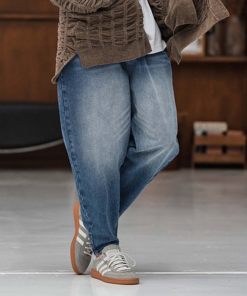 CAMBIO（カンビオ）の「mp13857-Authentic Detail Denim Balloon Silhouette Pants デニムパンツ（デニムパンツ・メンズ・ダークインディゴブルー/ライトインディゴブルー・S/M/L）」の12枚目の写真