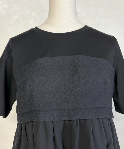 Sono(ソーノ)の「【SONO/ソーノ】ビスチェライクバブルJQプルオーバー(Tシャツ/カットソー・レディース・ブラック/ネイビー・F)」の7枚目の写真