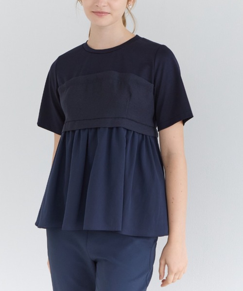 Sono(ソーノ)の「【SONO/ソーノ】ビスチェライクバブルJQプルオーバー(Tシャツ/カットソー・レディース・ブラック/ネイビー・F)」の21枚目の写真