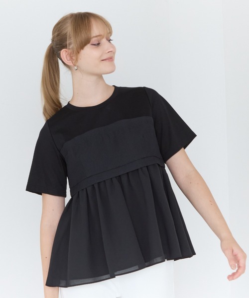 Sono(ソーノ)の「【SONO/ソーノ】ビスチェライクバブルJQプルオーバー(Tシャツ/カットソー・レディース・ブラック/ネイビー・F)」の17枚目の写真