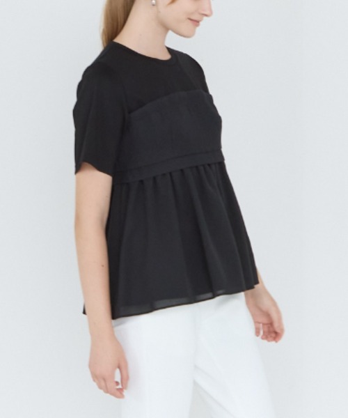 Sono(ソーノ)の「【SONO/ソーノ】ビスチェライクバブルJQプルオーバー(Tシャツ/カットソー・レディース・ブラック/ネイビー・F)」の16枚目の写真