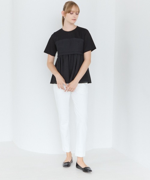 Sono(ソーノ)の「【SONO/ソーノ】ビスチェライクバブルJQプルオーバー(Tシャツ/カットソー・レディース・ブラック/ネイビー・F)」の14枚目の写真