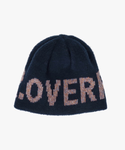 OVERRIDE(オーバーライド)の「OVERRIDE KNIT PUWA LOGO SHORT BEANIE / オーバーライド(ニットキャップ/ビーニー・レディース・ワイン/ブラック/ブルー・57~59cm)」の3枚目の写真