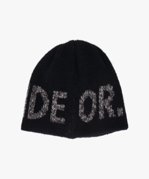 OVERRIDE(オーバーライド)の「OVERRIDE KNIT PUWA LOGO SHORT BEANIE / オーバーライド(ニットキャップ/ビーニー・レディース・ワイン/ブラック/ブルー・57~59cm)」の21枚目の写真