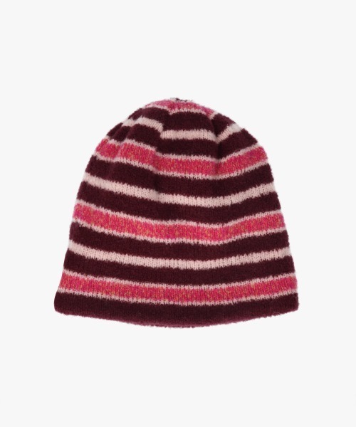 OVERRIDE(オーバーライド)の「OVERRIDE KNIT PUWA LOGO SHORT BEANIE / オーバーライド(ニットキャップ/ビーニー・レディース・ワイン/ブラック/ブルー・57~59cm)」の10枚目の写真