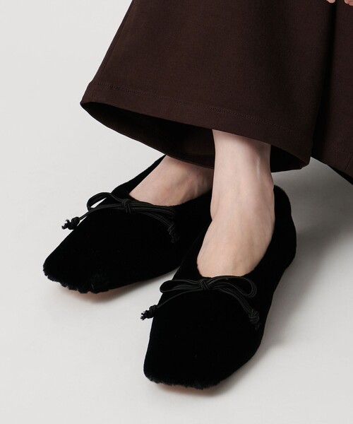 PIPPICHIC＞AMBER フェイクファー バレエシューズ（バレエシューズ
