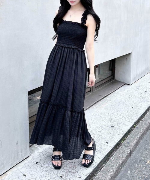 F19 used シアー ネット シャーリング ノースリーブ ワンピース ドレス F19 used シアー ネット シャーリング ノースリーブ ワンピース