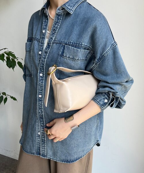 DouDou（ドゥドゥ）の「ワンハンドルバケットバッグ（ショルダーバッグ・レディース・ブラウン/ブラック/アイボリー/イエロー・FREE）」の18枚目の写真