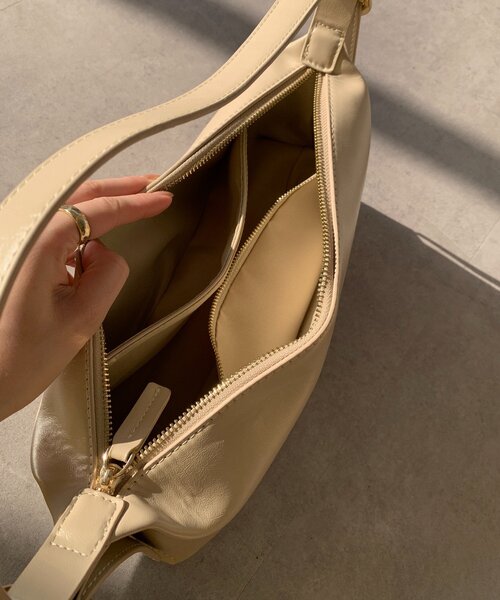 DouDou（ドゥドゥ）の「ワンハンドルバケットバッグ（ショルダーバッグ・レディース・ブラウン/ブラック/アイボリー/イエロー・FREE）」の7枚目の写真