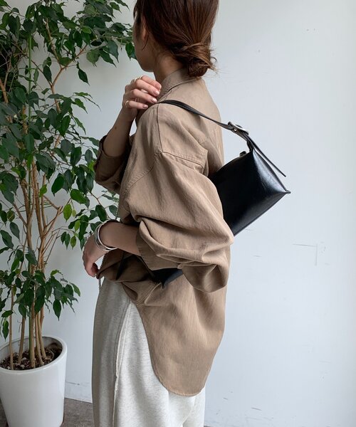 DouDou（ドゥドゥ）の「ワンハンドルバケットバッグ（ショルダーバッグ・レディース・ブラウン/ブラック/アイボリー/イエロー・FREE）」の8枚目の写真