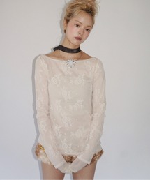 musubore（ムスボレ）の「layered lace tops / レイヤードレーストップス（Tシャツ/カットソー）」