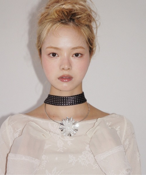 musubore(ムスボレ)の「layered lace tops / レイヤードレーストップス(Tシャツ/カットソー・レディース・ブラック/アイボリー/パープル・FREE)」の19枚目の写真