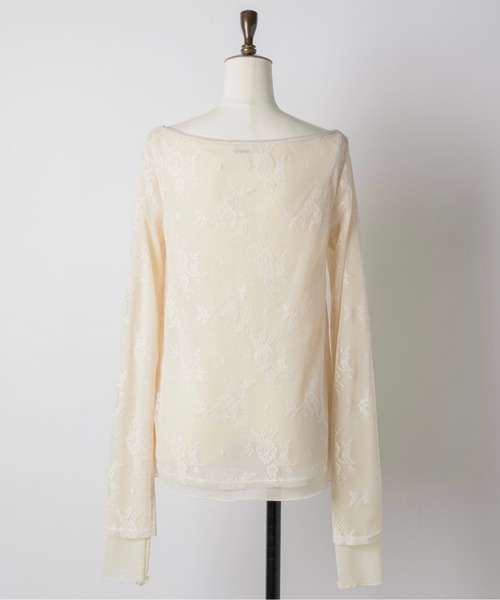 musubore(ムスボレ)の「layered lace tops / レイヤードレーストップス(Tシャツ/カットソー・レディース・ブラック/アイボリー/パープル・FREE)」の10枚目の写真