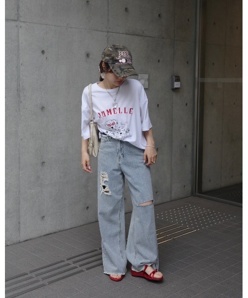 JUMELLE(ジュメロ)の「ダブルリボンサンダル(サンダル・レディース・レッド/ブラック・MEDIUM/SMALL)」の4枚目の写真