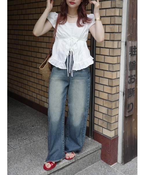 JUMELLE(ジュメロ)の「ダブルリボンサンダル(サンダル・レディース・レッド/ブラック・MEDIUM/SMALL)」の17枚目の写真