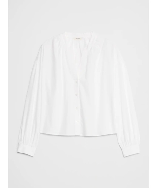 BANANA REPUBLIC FACTORY STORE(バナナリパブリック ファクトリーストア)の「BANANA REPUBLIC FACTORY STORE ポプリン パフスリーブ ボタントップ(シャツ/ブラウス・レディース・ホワイト/カーキ・M/S/L/XS)」の5枚目の写真
