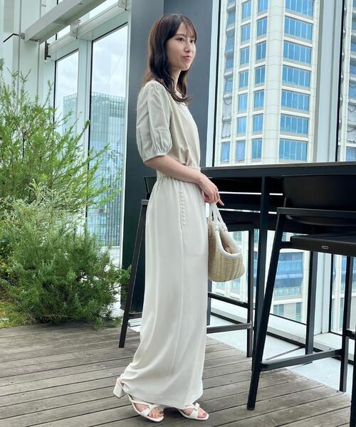 couture brooch（クチュールブローチ）の「【接触冷感・UVカット】シフォンフラワーエンブロドッキングカットソー（Tシャツ/カットソー・レディース・ブラック/グリーン系/ピンク系・36/38/42）」の21枚目の写真