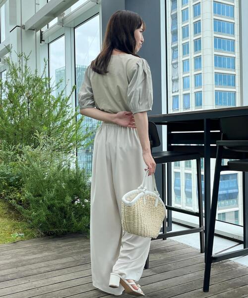 couture brooch（クチュールブローチ）の「【接触冷感・UVカット】シフォンフラワーエンブロドッキングカットソー（Tシャツ/カットソー・レディース・ブラック/グリーン系/ピンク系・36/38/42）」の22枚目の写真