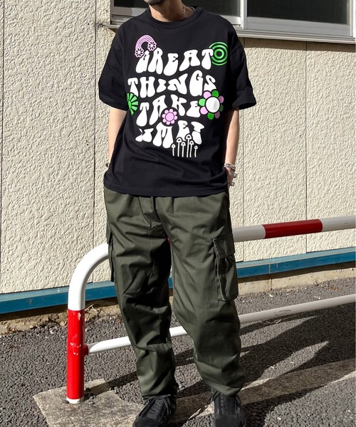 RGY(アールジーワイ)の「【RGY】レトロヒッピービッグシルエットTシャツ(Tシャツ/カットソー・メンズ・ネイビー/ホワイト/ブラック・MEDIUM)」の15枚目の写真