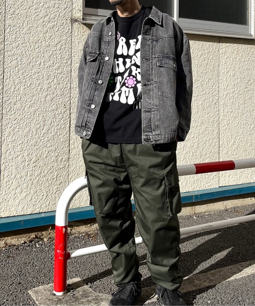 RGY(アールジーワイ)の「【RGY】レトロヒッピービッグシルエットTシャツ(Tシャツ/カットソー・メンズ・ネイビー/ホワイト/ブラック・MEDIUM)」の17枚目の写真