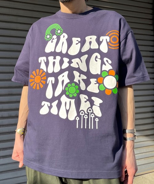 RGY(アールジーワイ)の「【RGY】レトロヒッピービッグシルエットTシャツ(Tシャツ/カットソー・メンズ・ネイビー/ホワイト/ブラック・MEDIUM)」の21枚目の写真