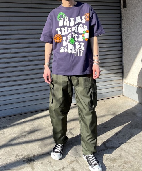 RGY(アールジーワイ)の「【RGY】レトロヒッピービッグシルエットTシャツ(Tシャツ/カットソー・メンズ・ネイビー/ホワイト/ブラック・MEDIUM)」の22枚目の写真
