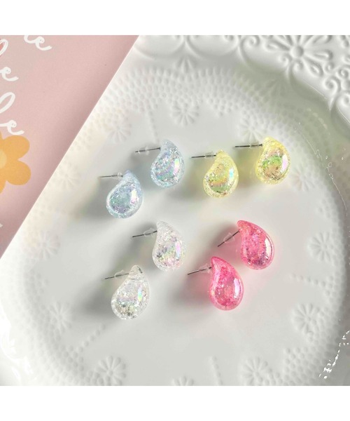 88eighty-eight】キラキラアクリルドロップピアス【import】(MA 