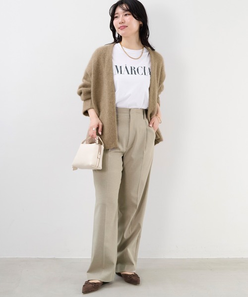 MICA&DEAL(マイカ&ディール)の「"MARCIA"ヘムラウンドロゴプリントTシャツ〈2サイズ展開〉(Tシャツ/カットソー・レディース・オレンジ/スミクロ/ホワイト/レンガ・36/38)」の11枚目の写真