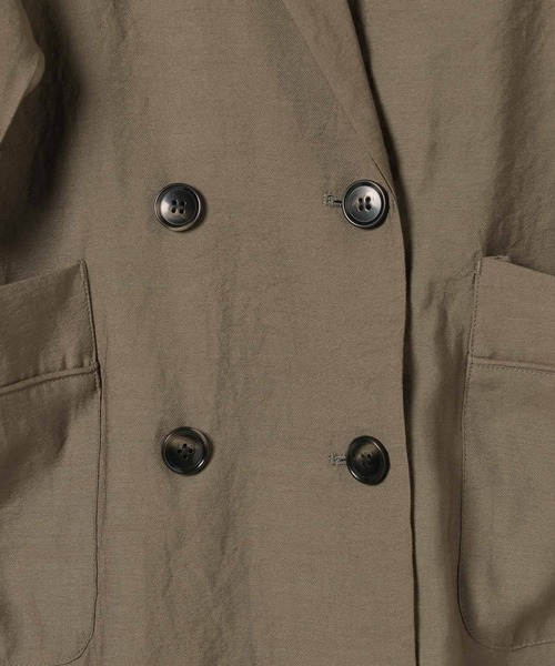 JEANASIS(ジーナシス)の「ルーズWジャケットSS/579604(テーラードジャケット・レディース・アイボリー/ブラック/カーキ系・FREE)」の15枚目の写真