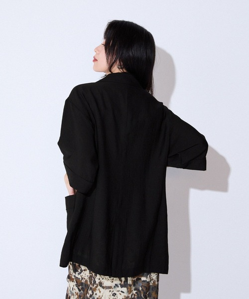 JEANASIS(ジーナシス)の「ルーズWジャケットSS/579604(テーラードジャケット・レディース・アイボリー/ブラック/カーキ系・FREE)」の21枚目の写真