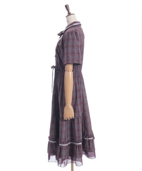 ♡極美品♡フォクシー リボンチェックワンピース バックリボンギンガムチェックワンピース(NO.070407) | Dress