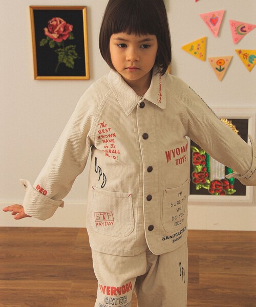 こども ビームス（コドモビームス）の「【別注】PAYDAY / コーデュロイ カバーオール 2025FW（100～160cm）（その他アウター・キッズ・オフホワイト/ブルー・100/110/120/130/140/150/160）」の4枚目の写真