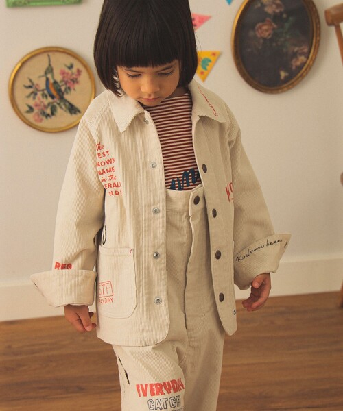 こども ビームス（コドモビームス）の「【別注】PAYDAY / コーデュロイ カバーオール 2025FW（100～160cm）（その他アウター・キッズ・オフホワイト/ブルー・100/110/120/130/140/150/160）」の6枚目の写真