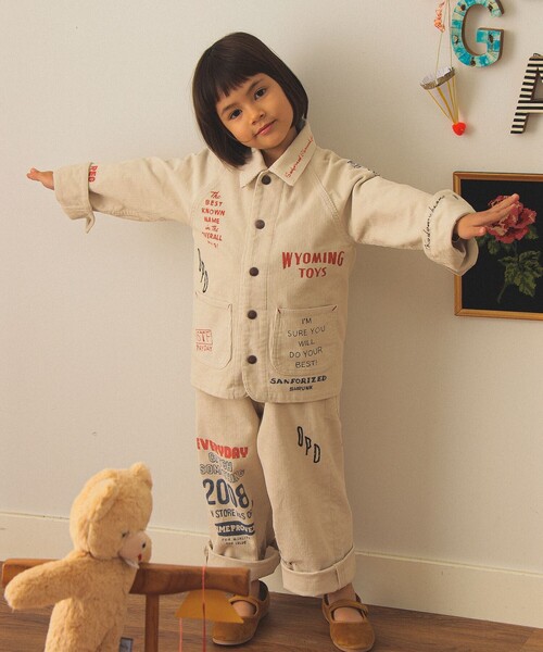 こども ビームス（コドモビームス）の「【別注】PAYDAY / コーデュロイ カバーオール 2025FW（100～160cm）（その他アウター・キッズ・オフホワイト/ブルー・100/110/120/130/140/150/160）」の7枚目の写真